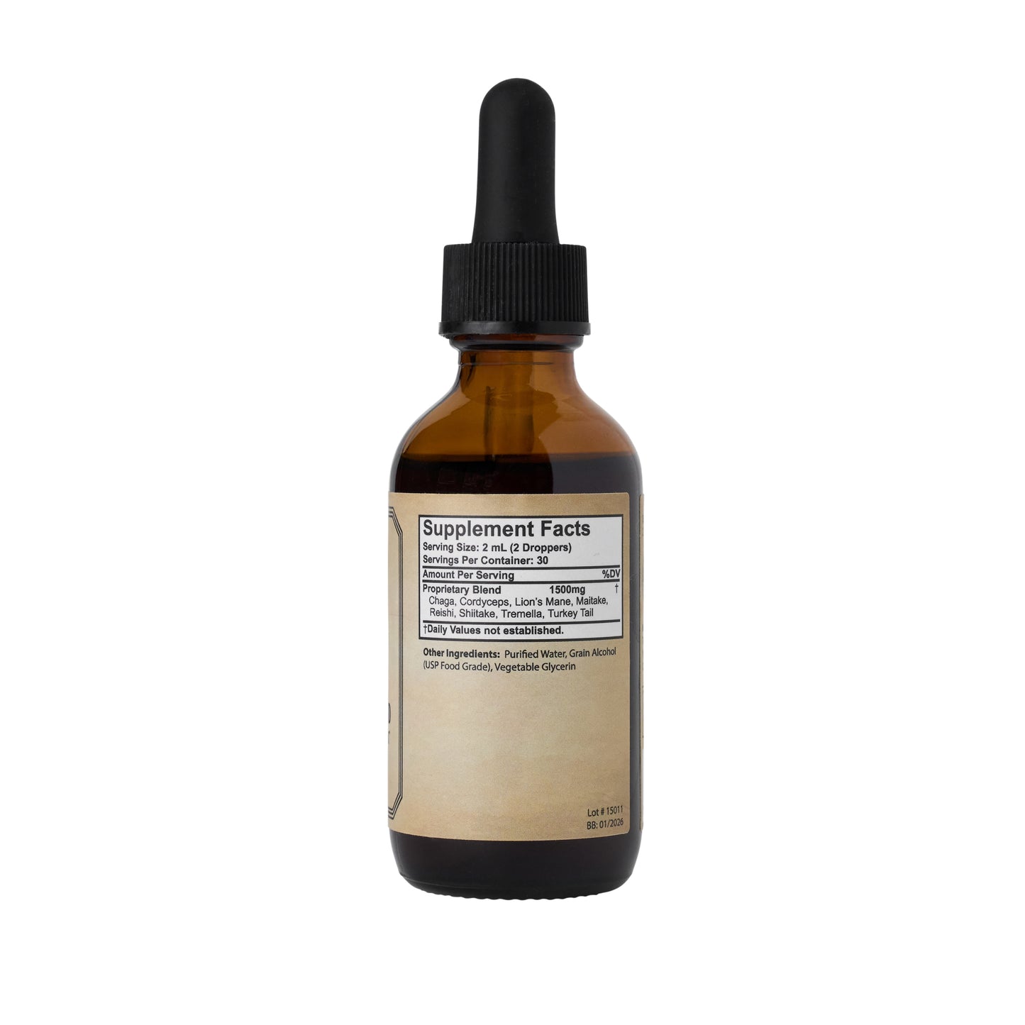 Mushroom Complex Herbal Liquid Drops - Lion's Mane - Cordyceps - 8 in 1