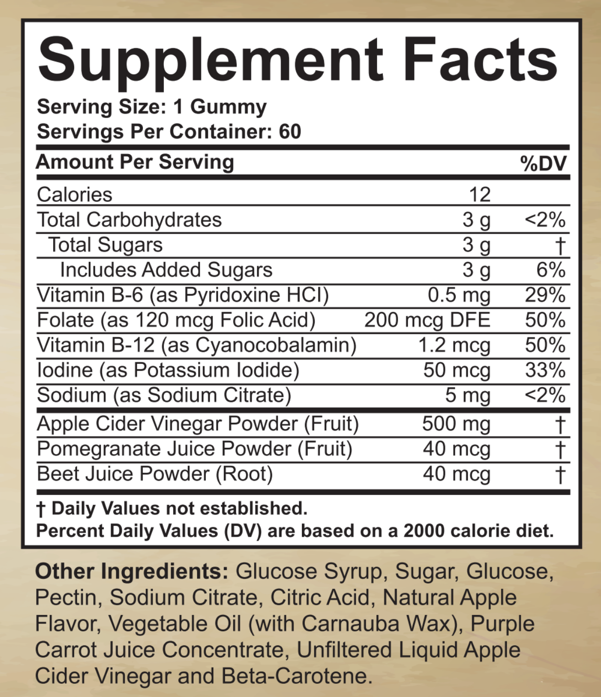 Apple Cider Vinegar Gummies with the Mother