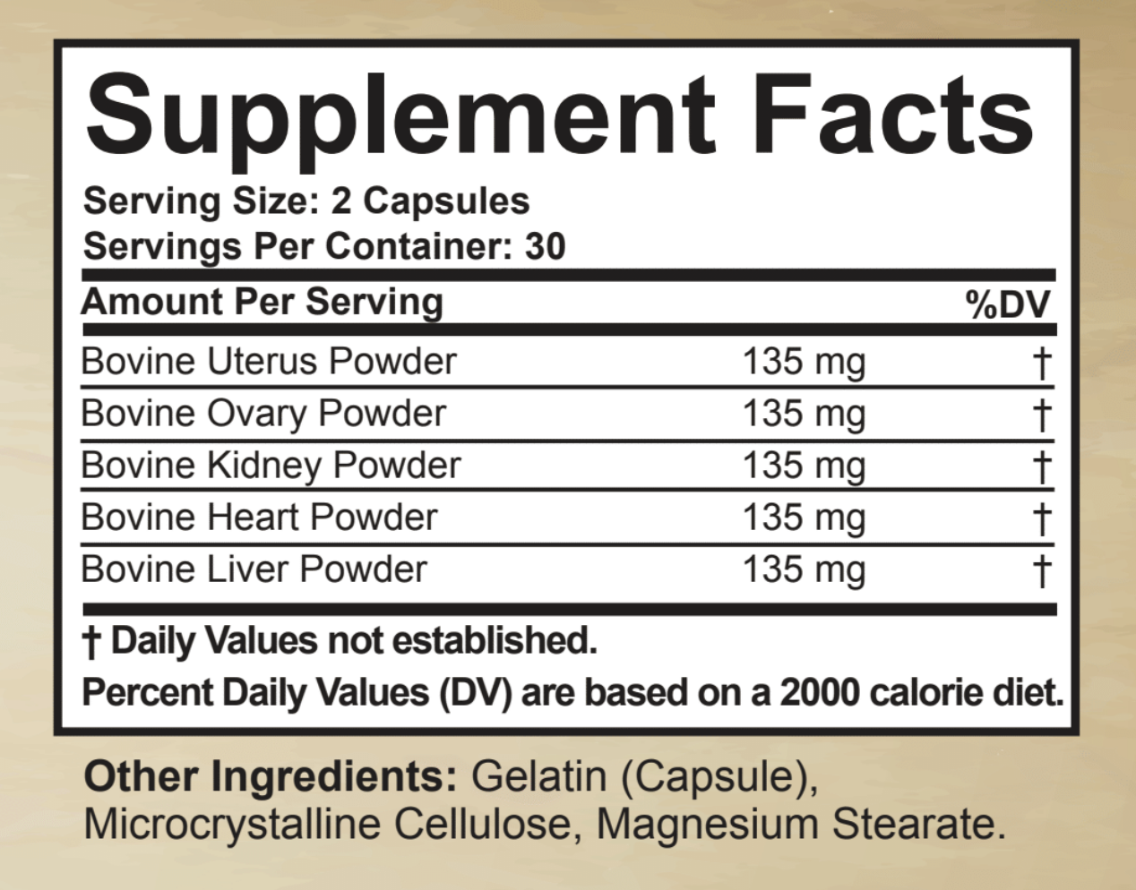 Beef Organ Supplement for Women - Grass-fed & Pasture Raised
